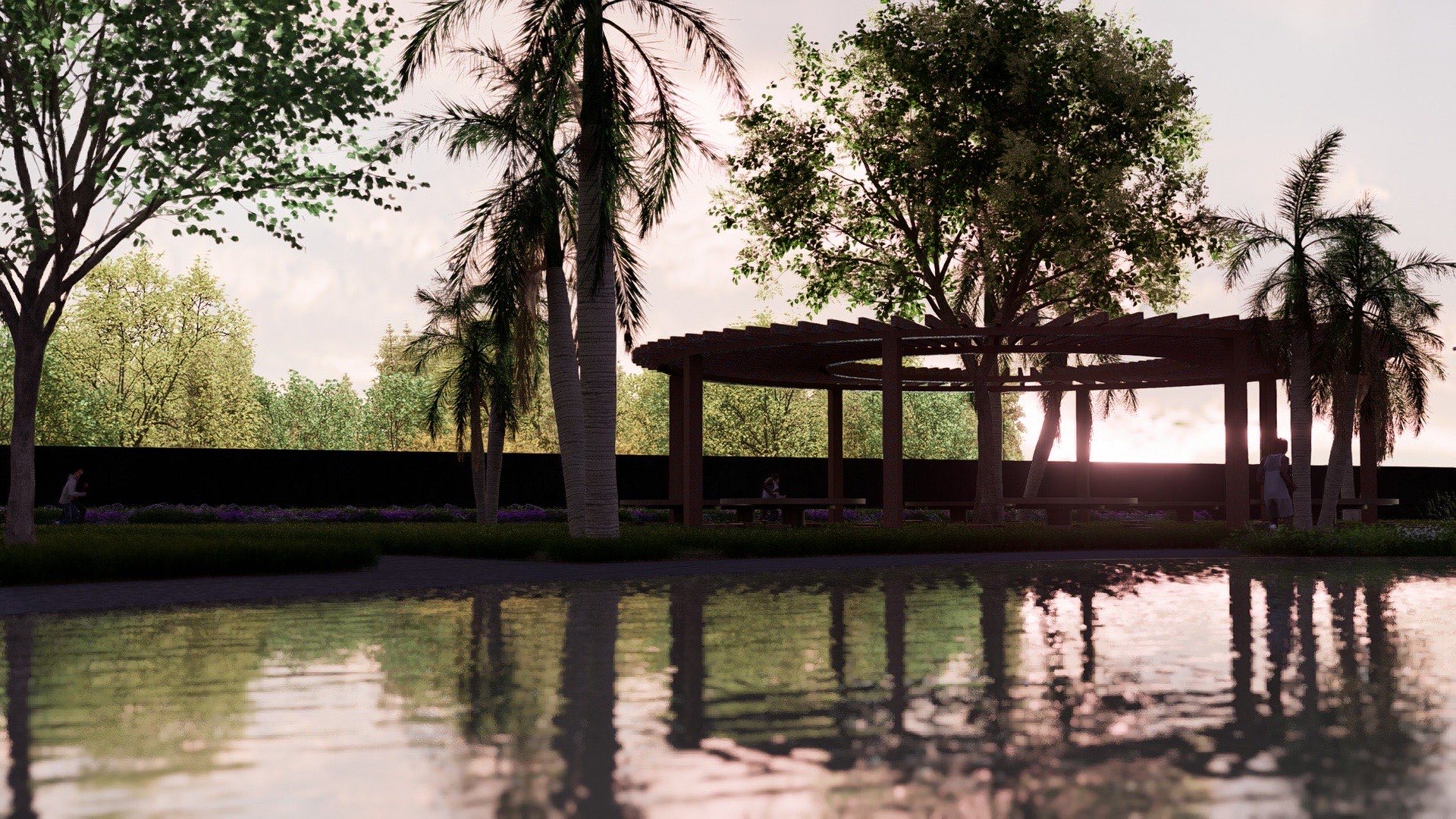 Landscaped park with gazebos and picnic lawns — Atal Udyan, Supa
